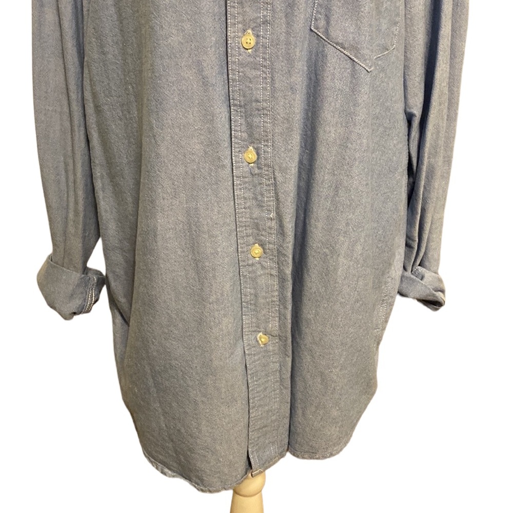 Chaps Blue Button Down Shirt - image 7